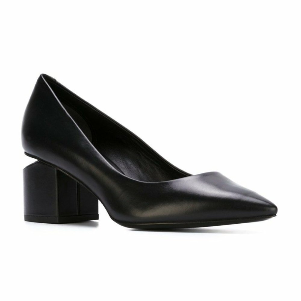 New Alexander Wang Cut Out Simona Pumps Silver Hardware
